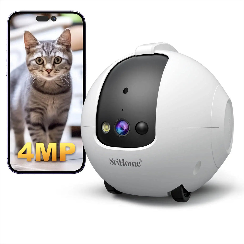 4MP HD App Remote Monitoring Camera Laser Teasing AI Intelligent Automatic Pet Interactive Companion Robot Cat and Dog Toy