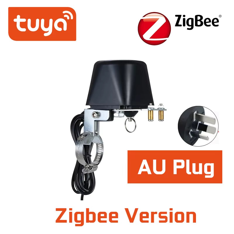Tuya Wifi/Zigbee Smart Valve Controller for Water Gas Pipeline Auto Shut on off Compatible with Alexa Google Assistant