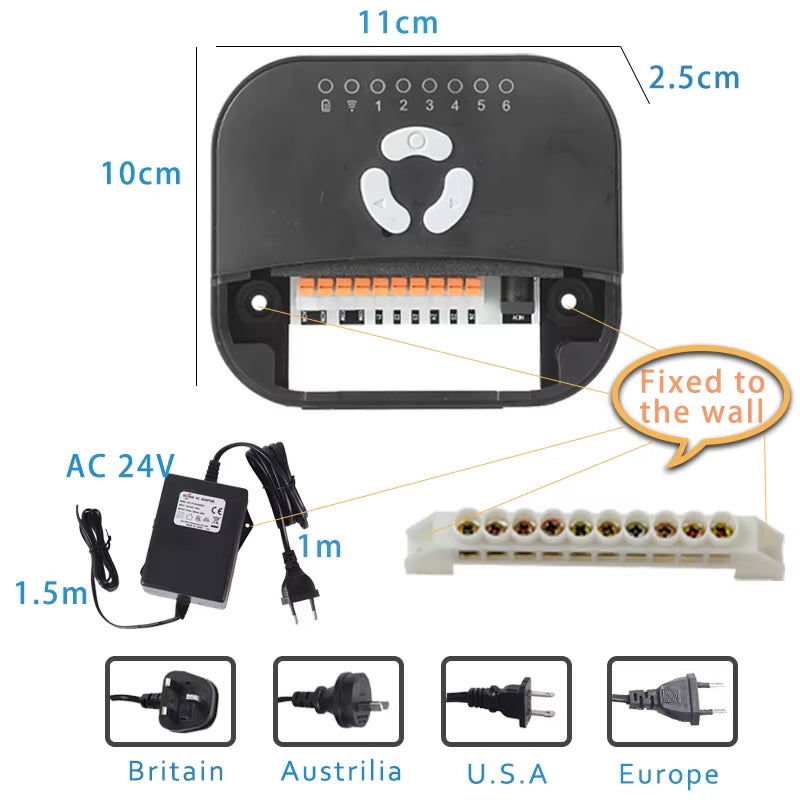 6 Zone WIFI Connect Tuya Smart Home Watering Timer and Garden Irrigation Controller Water Solenoid Valve Irrigation Timer System