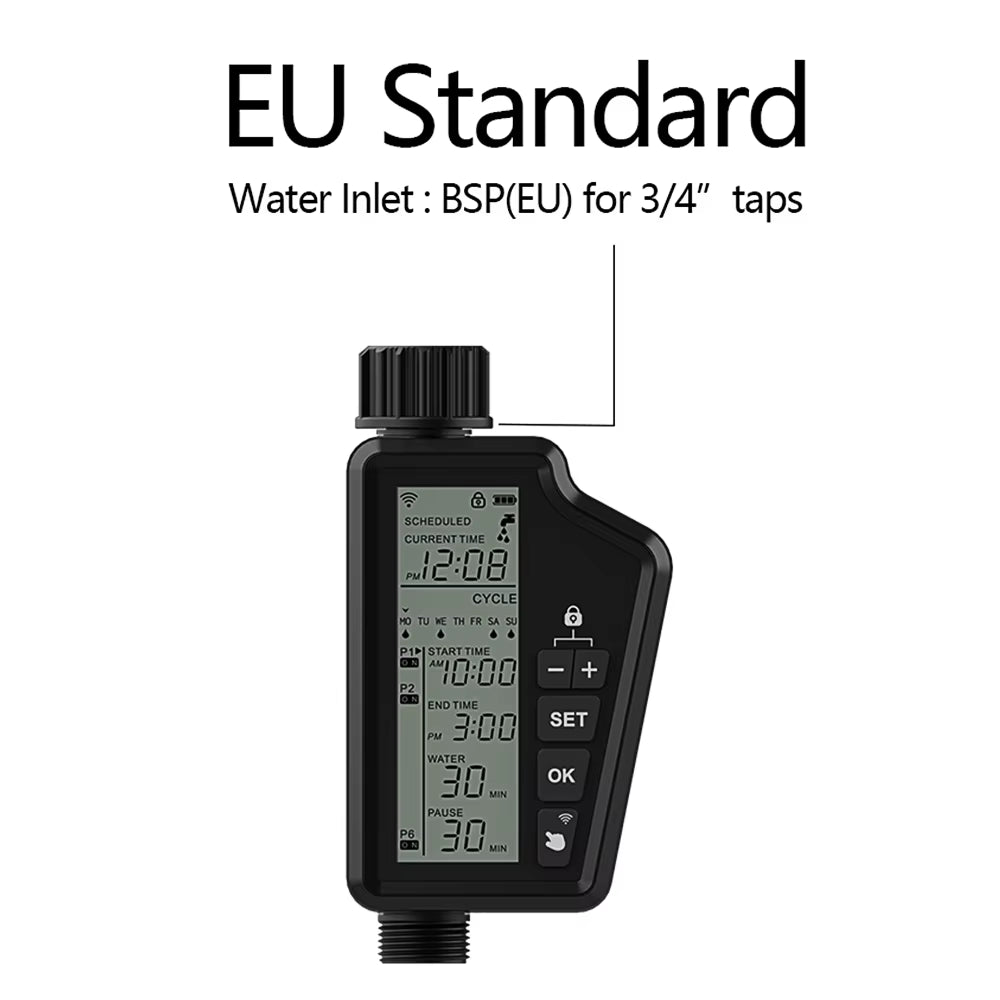 Tuya WIFI Smart Irrigation Water Valve Timer,Multifunctional,Smart Garden Watering Timer Compatible & Alexa Google Home