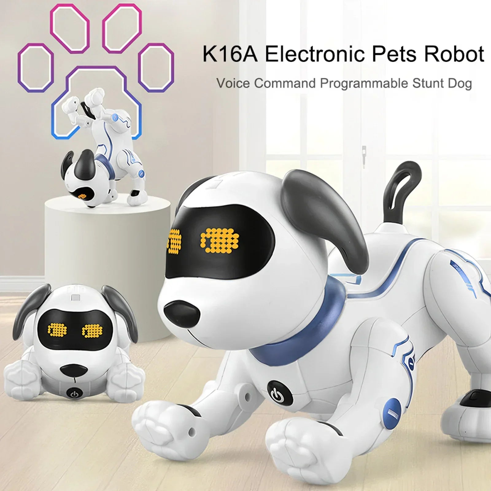 RC Electronic Robot Walking Dancing Dog Intelligent Touch Remote Control Pet Toy for Boys Girls Birthday Gifts