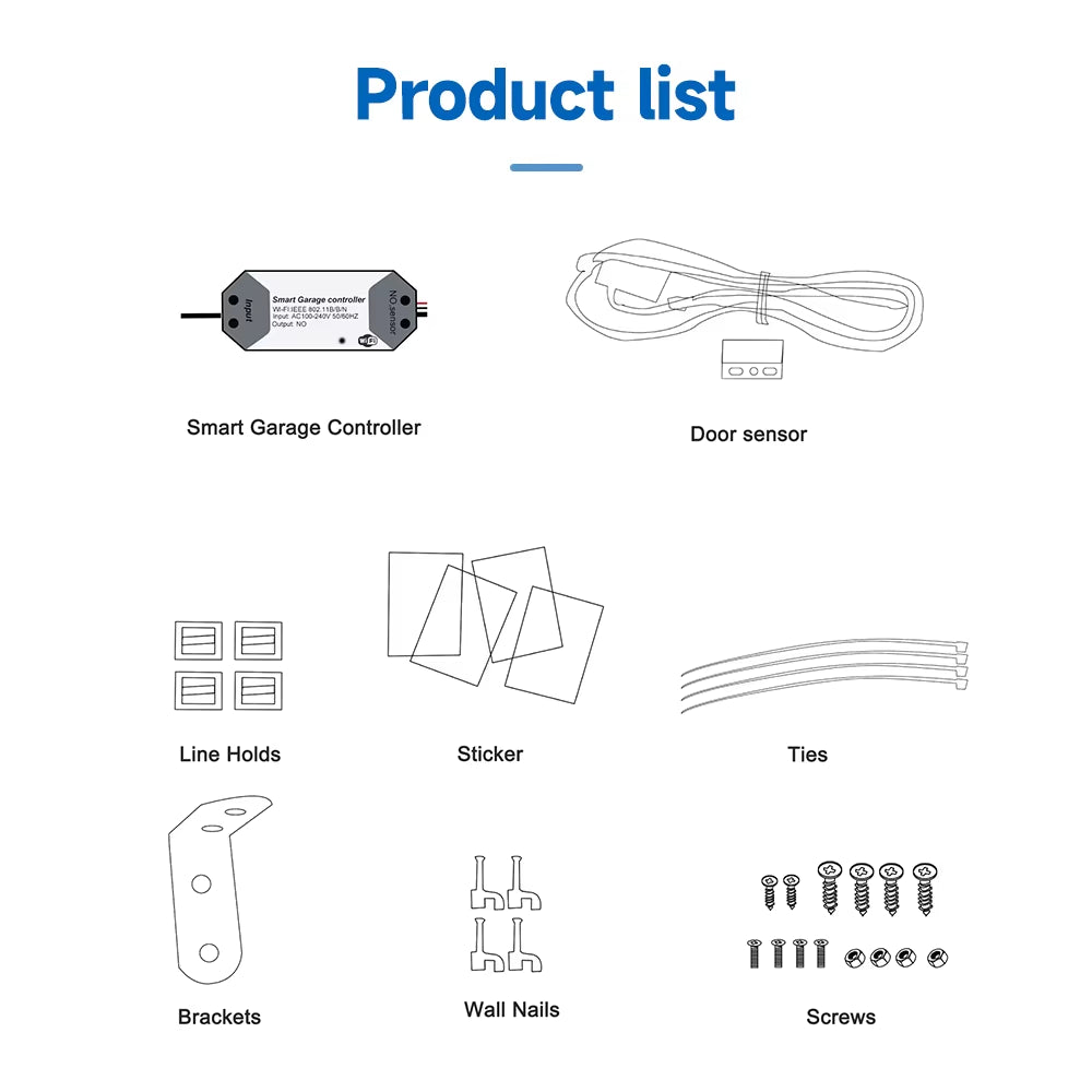 Tuya Garage Door Controller Door Opener Automatic Wifi Smart Home for Alexa Google Assistant Voice Control App Remote Control