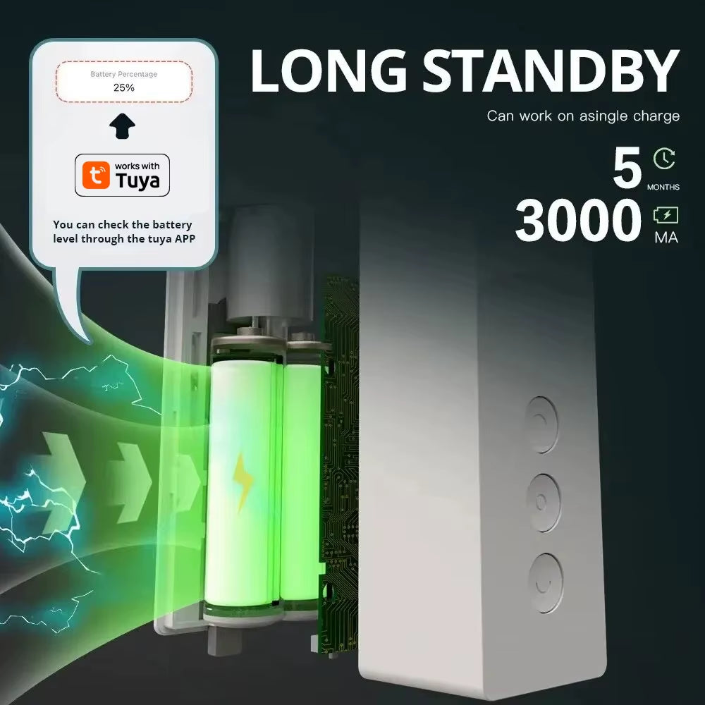 Zigbee Smart Roller Shade Driver Electric Blinds Motor Power by Battery Works with Tuya Alexa Google Home Yandex Voice