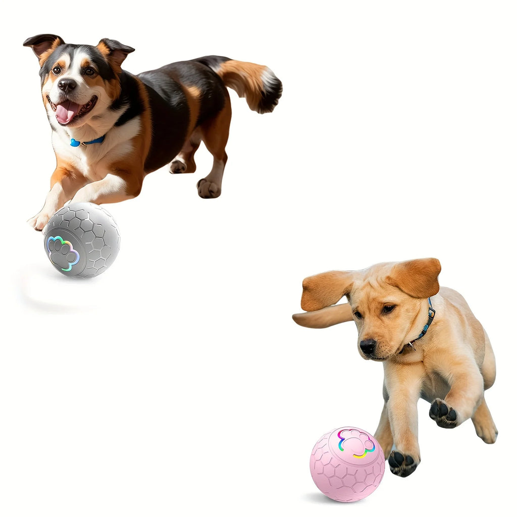 Smart Pet Jumping Balls, Dog Cat Interactive Balls, USB Rechargeable, For Small Dogs, With Colorful Flashing Lights, Two Modes A