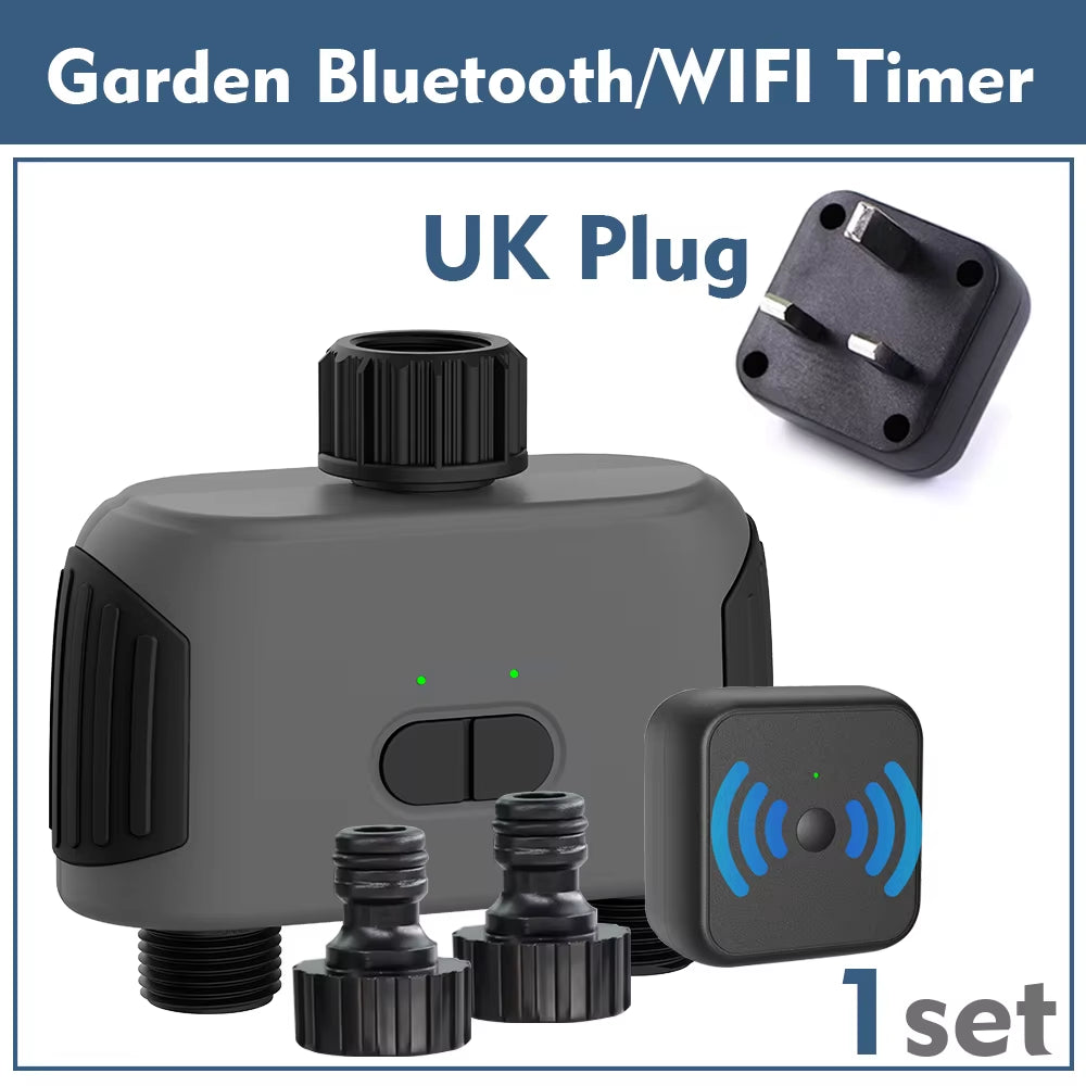 2-Way Wifi/Bluetooth Compatible Timer Automatic Programming US EU UK AU Plug Garden Irrigation System Watering Smart Controller