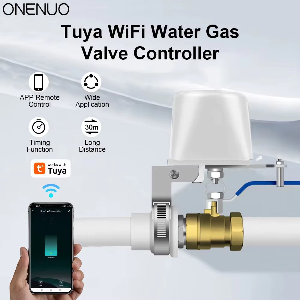 Tuya Wifi Water Valve Gas Shutoff Ball Valve Timer Garden Smart Faucet Controller Support Alexa Google Assistant Smartlife