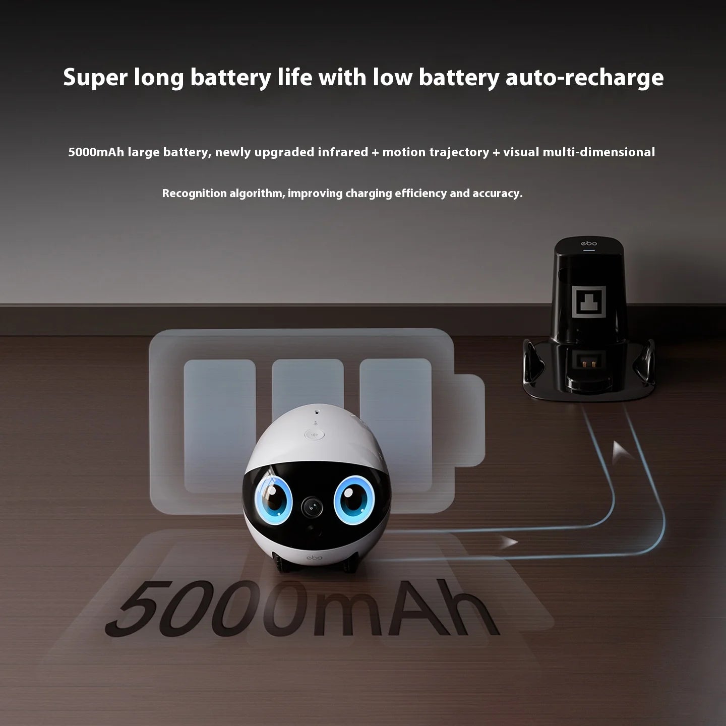 Enabot Air 2 Plus Intelligent AI Robot Wireless Camera Robot Remote Monitoring Pet Companion Robot Real Time Control Gifts