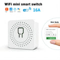 16A Mini Wifi Switch DIY 2-way Control Breaker Timing Relay Smart Home Work With Tuya Smart Life Alexa Alice Google Home