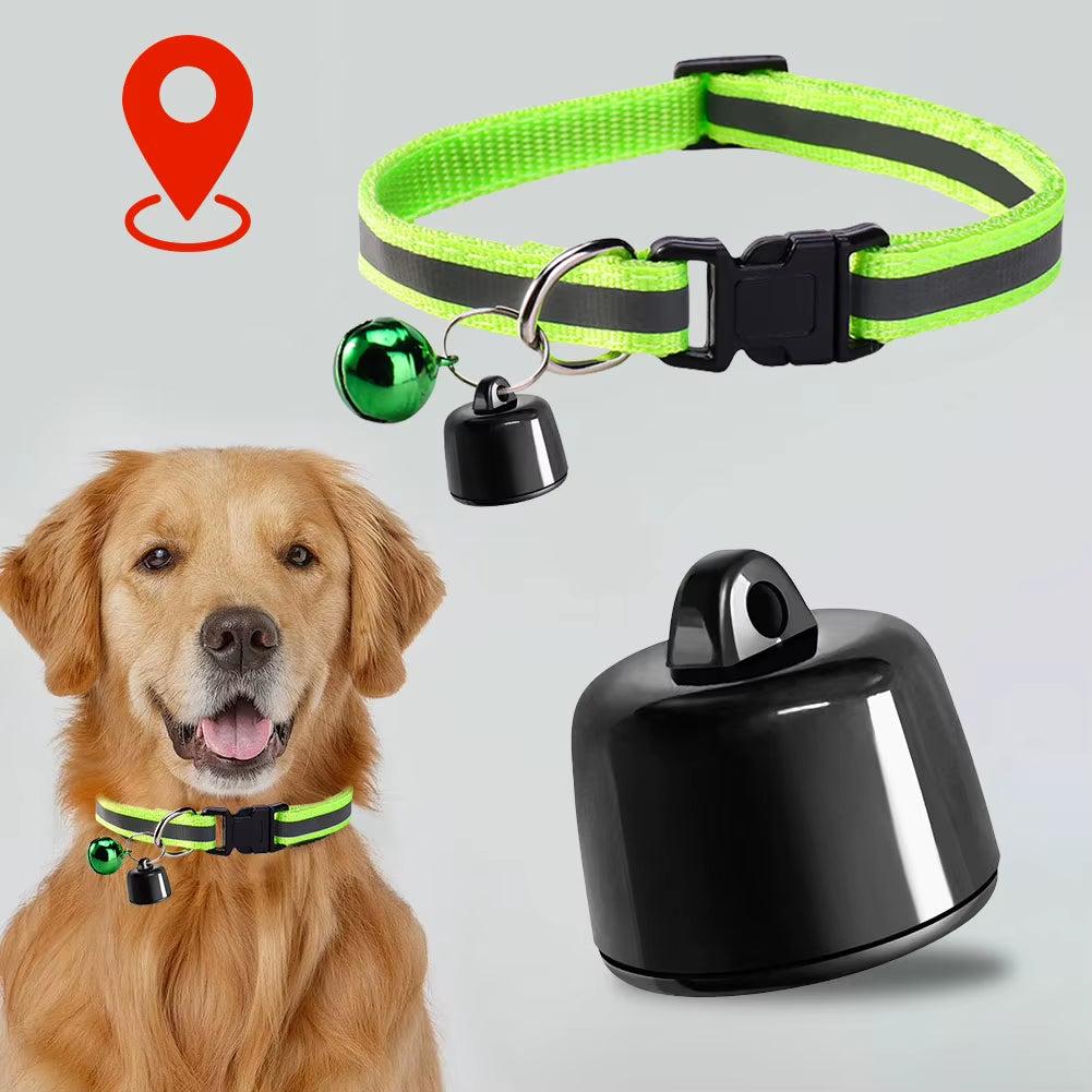 Pet Tracker with Adjustable Collar Cat Locator Smart Pet Locator Compatible with Find Tag App for Ios/Android for Dogs Cats