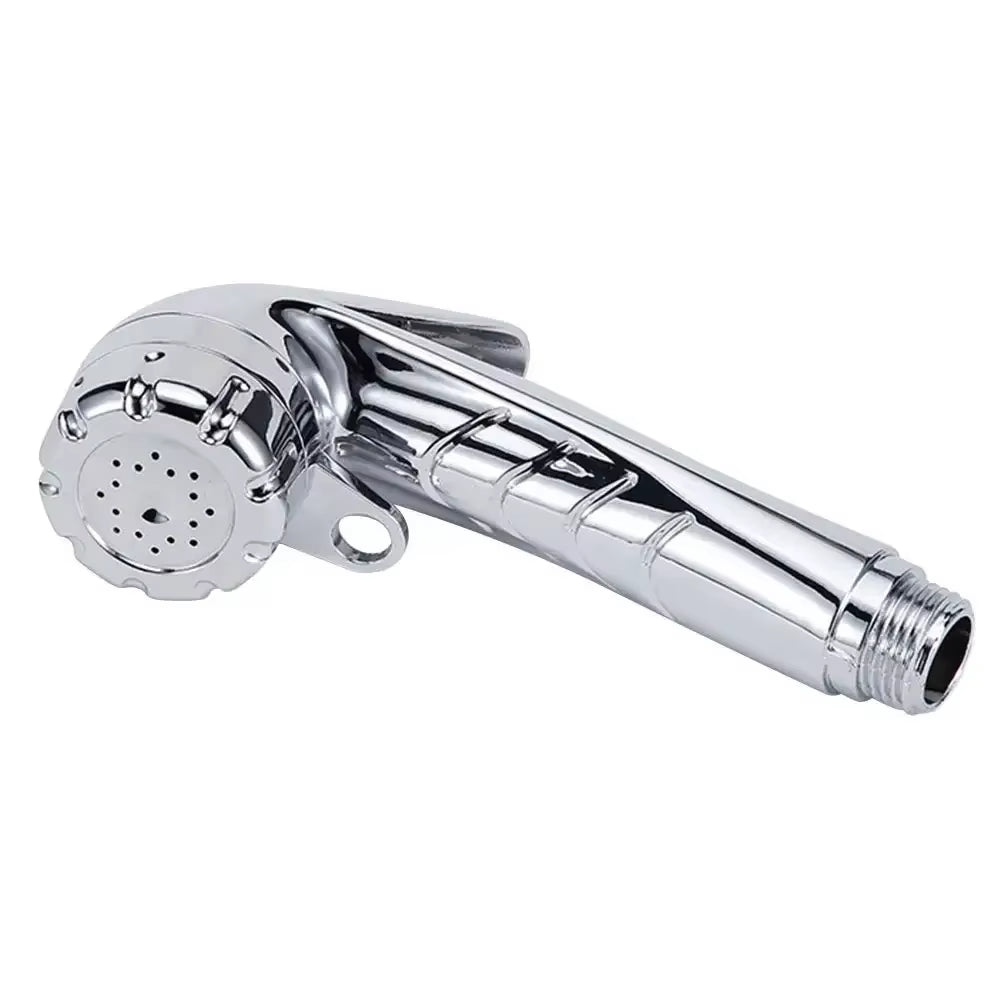 Chrome-Colored Shower Head 1/2 with Start / Stop Button Bidet Shower Toilet Small Nozzle Bathroom Kitchen Faucet Tap