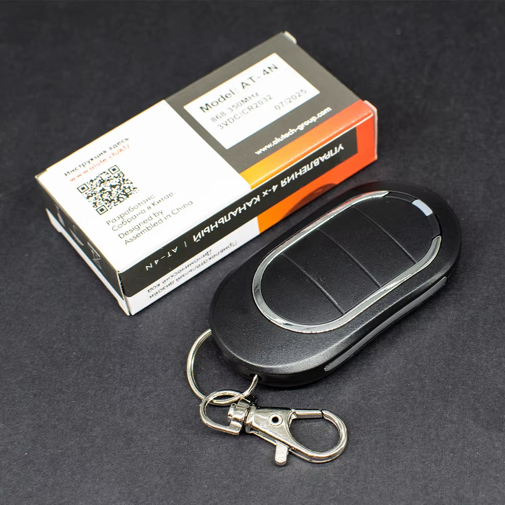Alutech AT-4N-868 Remote Control 4-Channel, 868 Mhz Hand Transmitter AT-4N Garage Controller