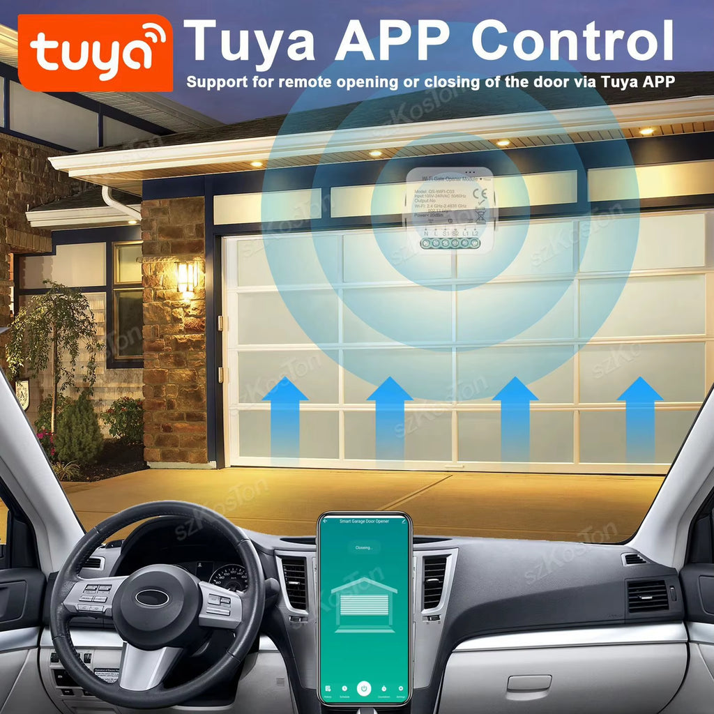 Tuya Smart Garage Controller Opener Wifi Zigbee3.0 Universal Garage Door Control Switch with Accessories Voice for Alexa Google