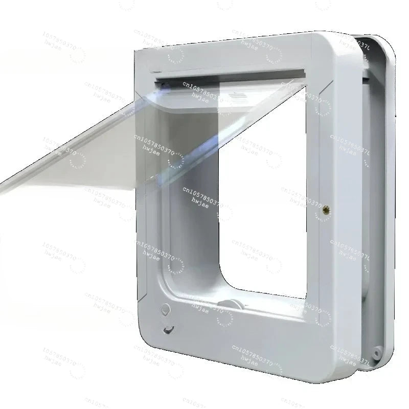 Electric Pet Door with Chip 4-Way Locking Cover Automatic Smart Pet Cat Dog Door