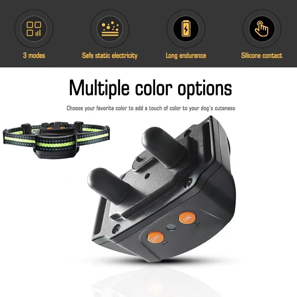 Electric Smart Automatic Training Collar Anti Barking Dog Collar Rechargeable Vibration Stop Bark Collar Device Pet Accessories