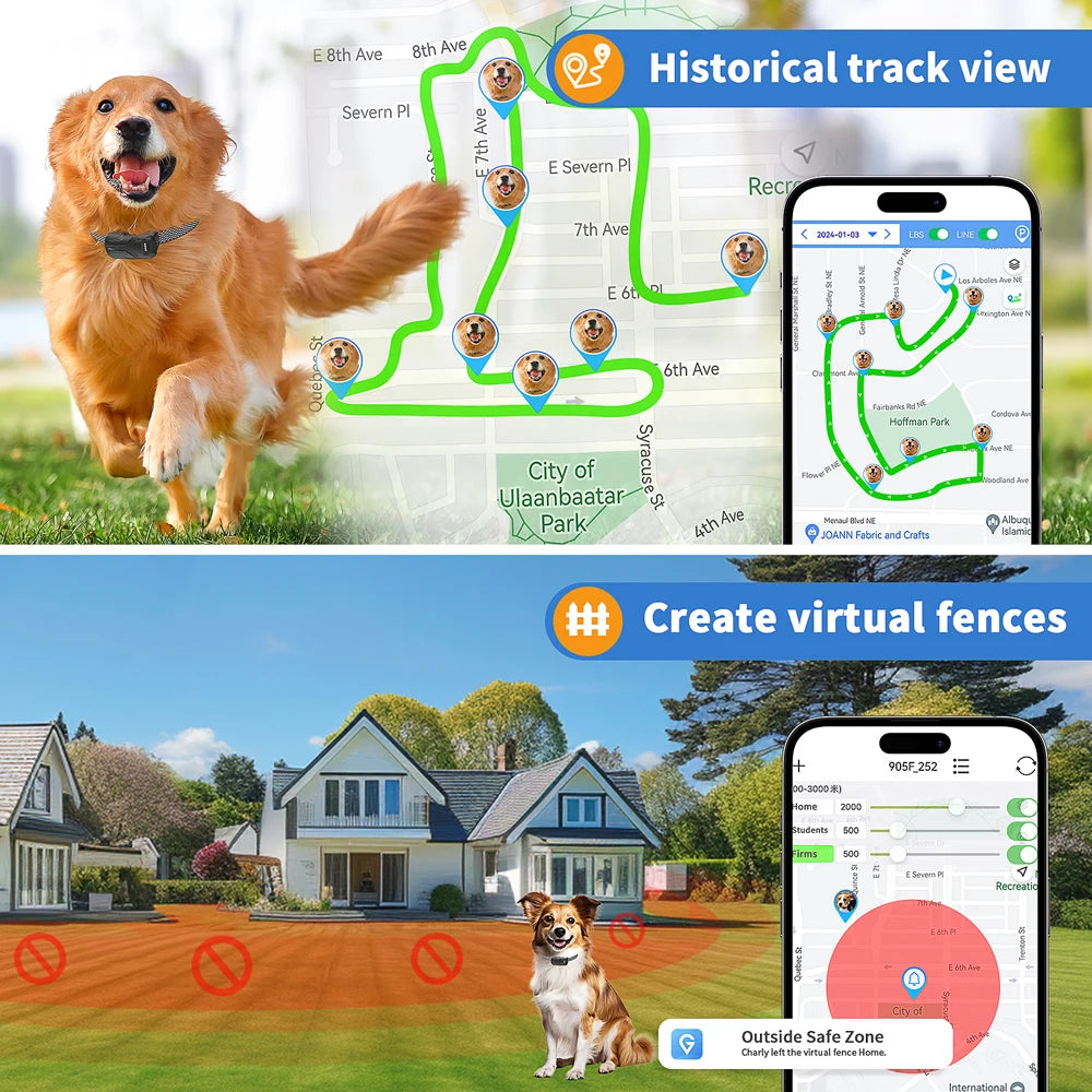 TIZE 4G Tracking Smart Geo Fencing Pet Collar