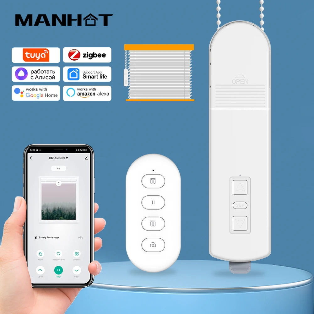 Manhot Smart Electric Curtain Motor Chain Roller