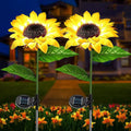 Simulated Outdoor Solar Sunflowers Smart Sense Garden Lights Yard Wedding Thanksgiving Decor Light Waterproof LED Lawn Light