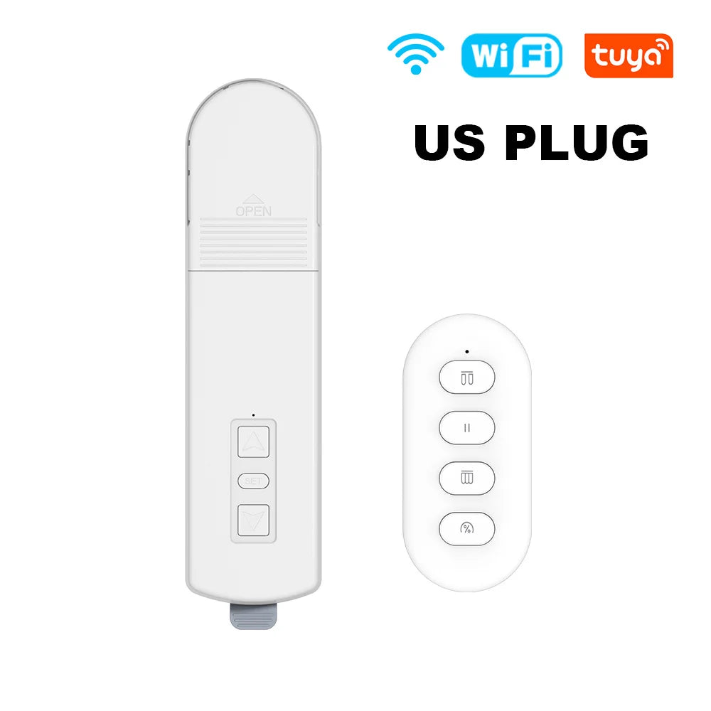 Tuya WiFi Smart DIY Roller Shade Blinds Motor Pull Bead Motorized Chain Blind System support For Alexa Google Home Voice Control