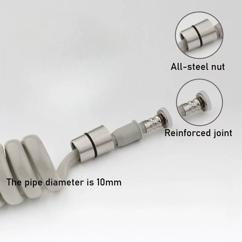 Premium Spring Shower Hoses (2/3/5M) - for Toilet & Bidet Sprayer, Soft Telephone Line Hoses (Anti-Kink, Long-Lasting)