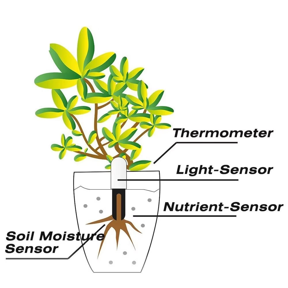 HHCC Flora Monitor Garden Care Plant Grass Soil Water Fertility Smart Tester Sensor Flower Garden Detector for Xiao Mi Mijia APP