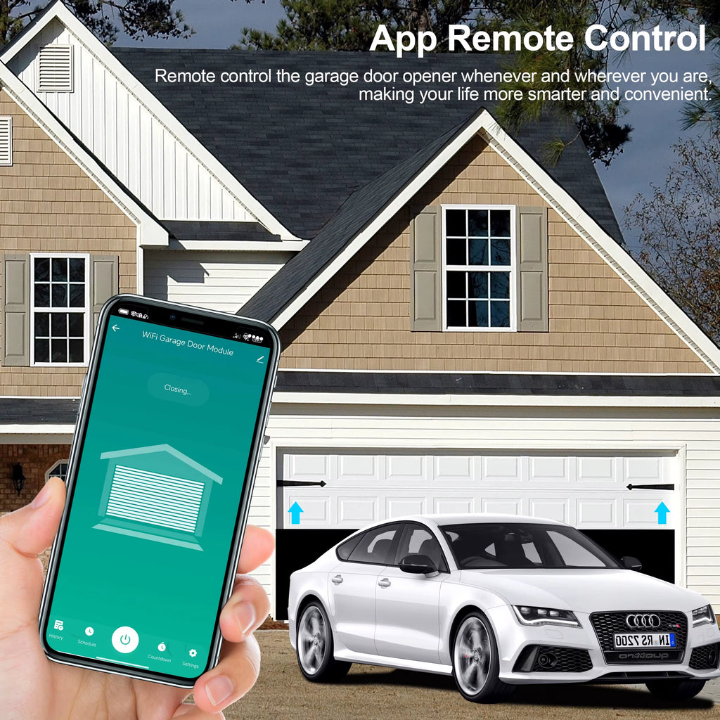 Wifi Smart Garage Door Opener Controller Works with Alexa Google Home Assisant Alice App Remote Control No Hub Required