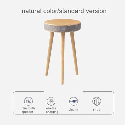Creative Smart Coffee Table with HIFI Bluetooth Speaker Wireless Charging Nordic Style Living Room Side Table with Stereo Audio