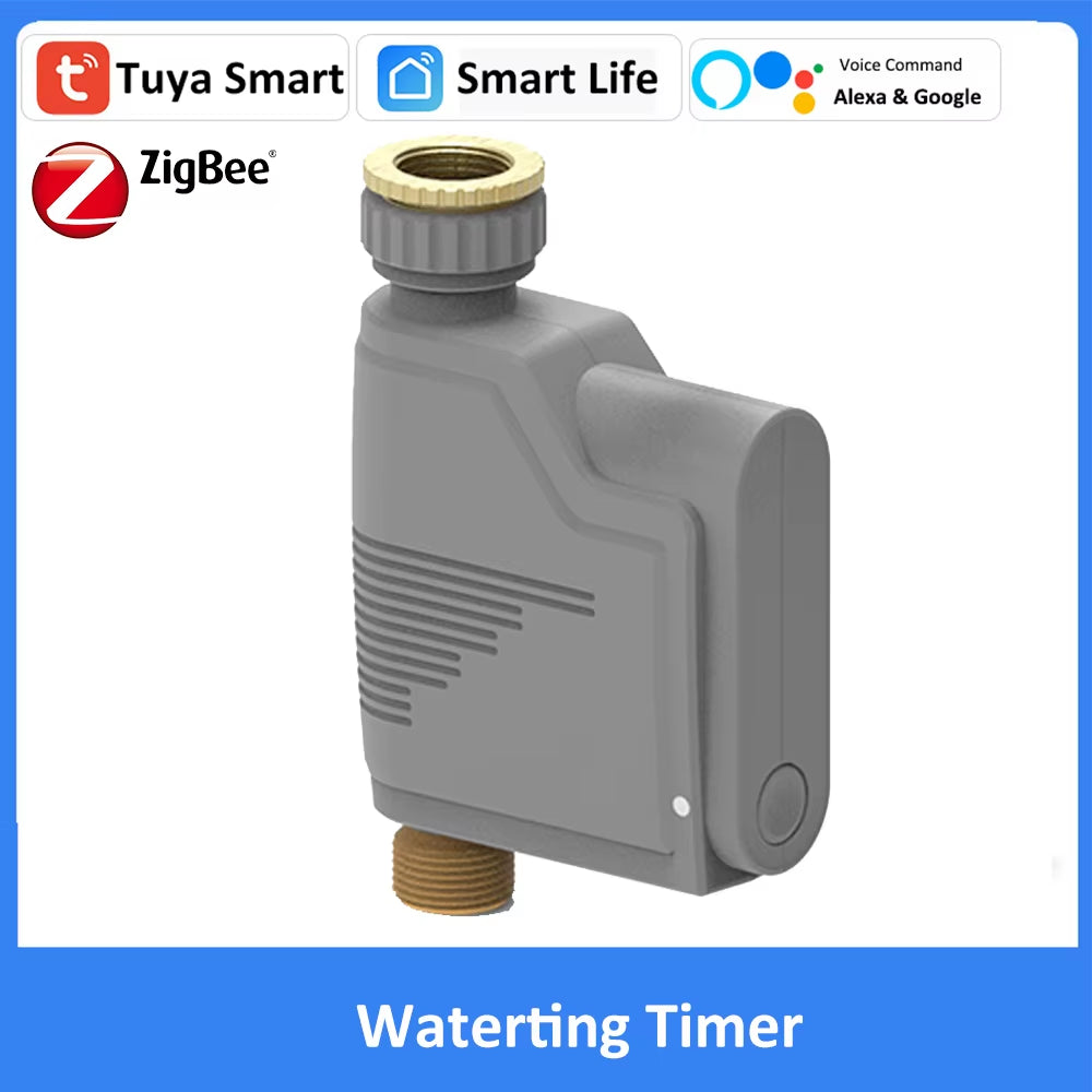 Alexa Google Tuya Zigbee Hose Faucet Watering Timer Controller Sprinkler Smart Garden Irrigation System Soil Moisture Detector