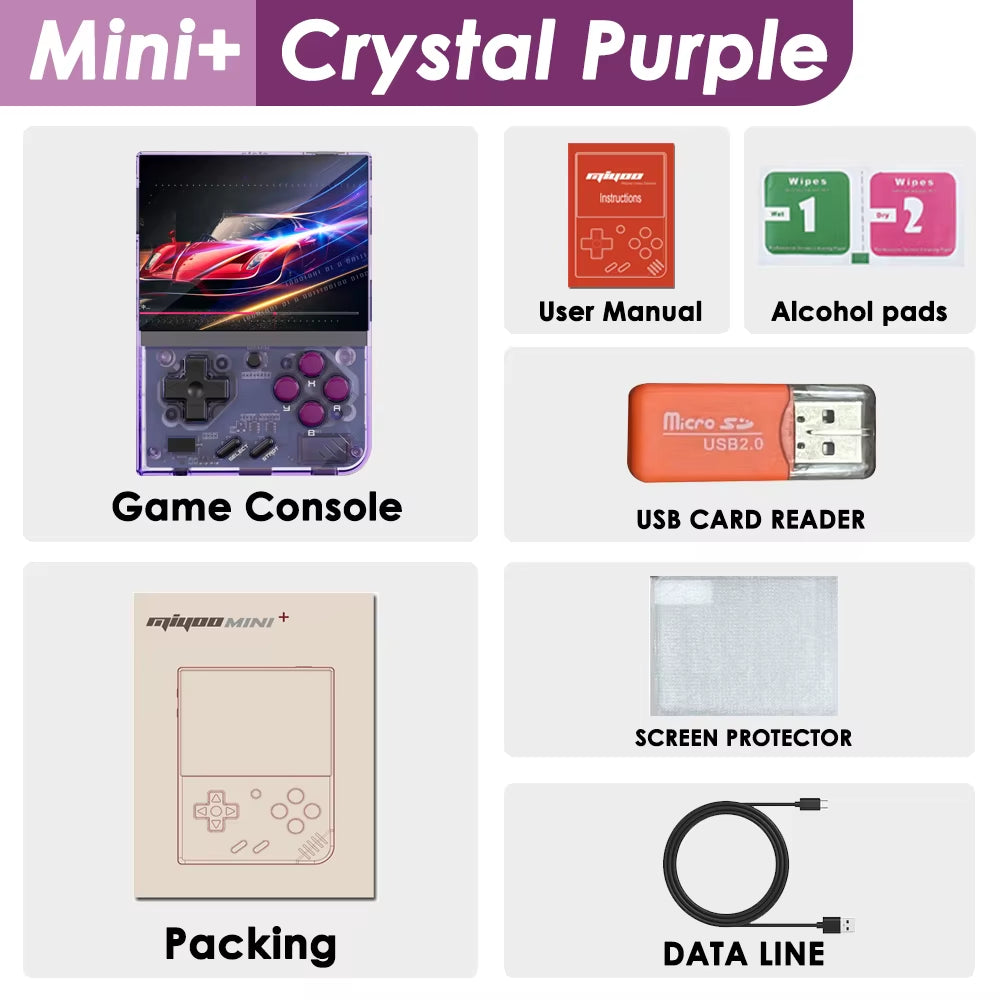 Mini plus Portable Retro Handheld Game Console V2 Mini+ IPS Screen Classic Video Game Console Linux System Children'S Gift