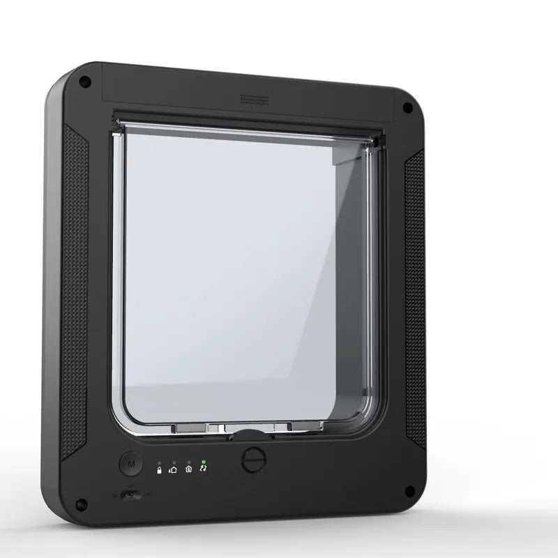 Electric Pet Door with Chip 4-Way Locking Cover Automatic Smart Pet Cat Dog Door