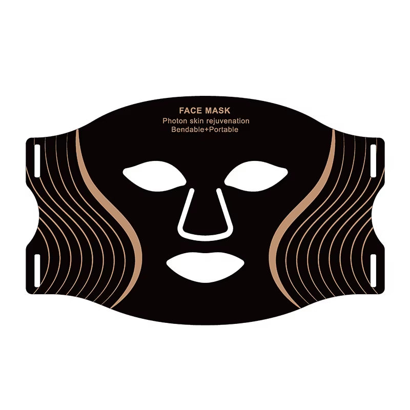 7 Colors LED Photon 630Nm Red Light Therapy Mask Face Silicone LED Mask for Anti-Aging Wrinkles Skin Rejuvenation Beauty Mask