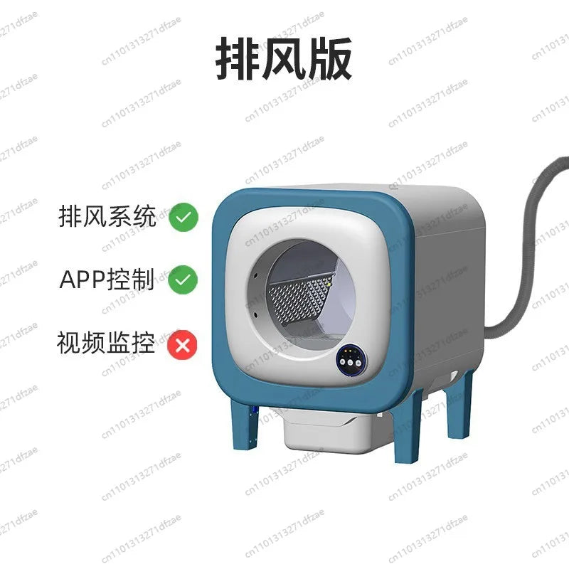 Fully Automatic Cleaning Electric Cat Litter Box With Camera, Large Pet Compartment, Semi Enclosed Smart Cat Toilet