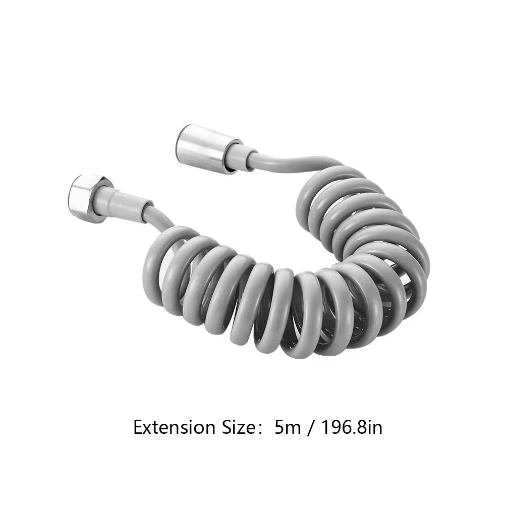 2M 3M 5M Spring Shower Hose Meters Water Plumbing Hose Plastic Bathroom Water Toilet Bidet Sprayer Telephone Line Soft Hoses