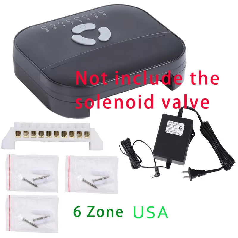 6 Zone WIFI Connect Tuya Smart Home Watering Timer and Garden Irrigation Controller Water Solenoid Valve Irrigation Timer System