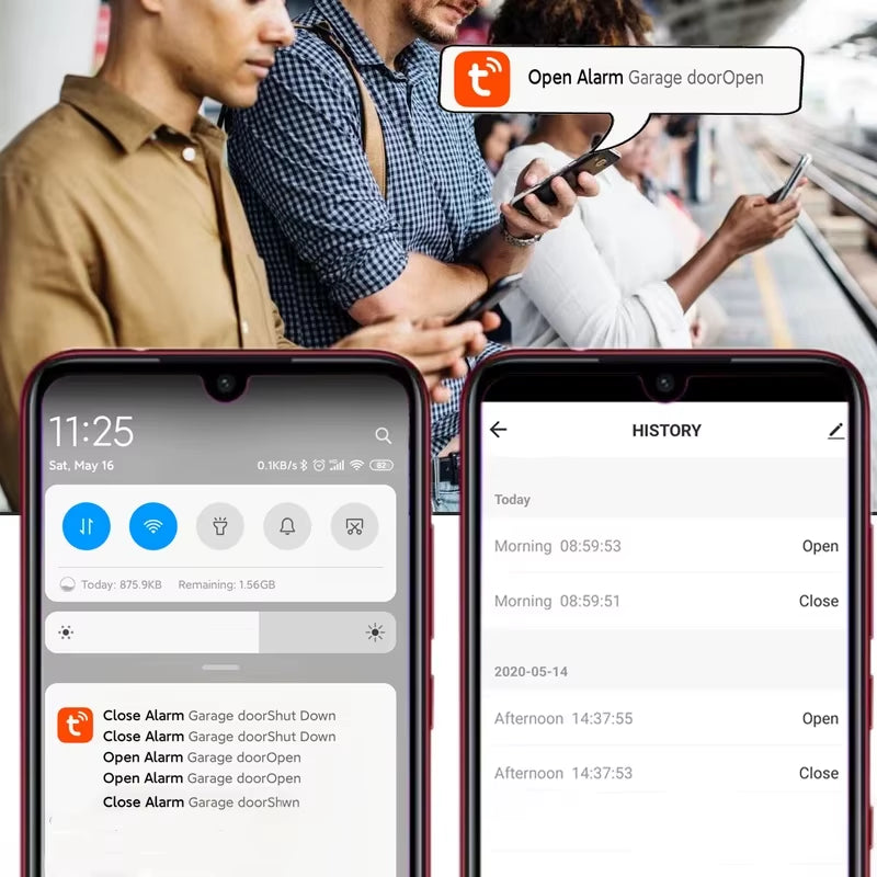 Tuya Wifi Garage Controller Switch for Gate Opener Work with Alexa Google Home Smart Life Voice Remote Control Panel Smart Home