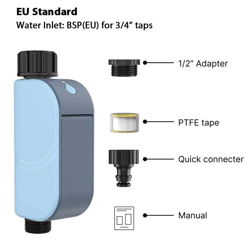 Tuya WIFI Smart Garden Watering Timer Valve Home Outdoor Irrigation Remote Automatic Garden Watering Control Tool Alexa Google