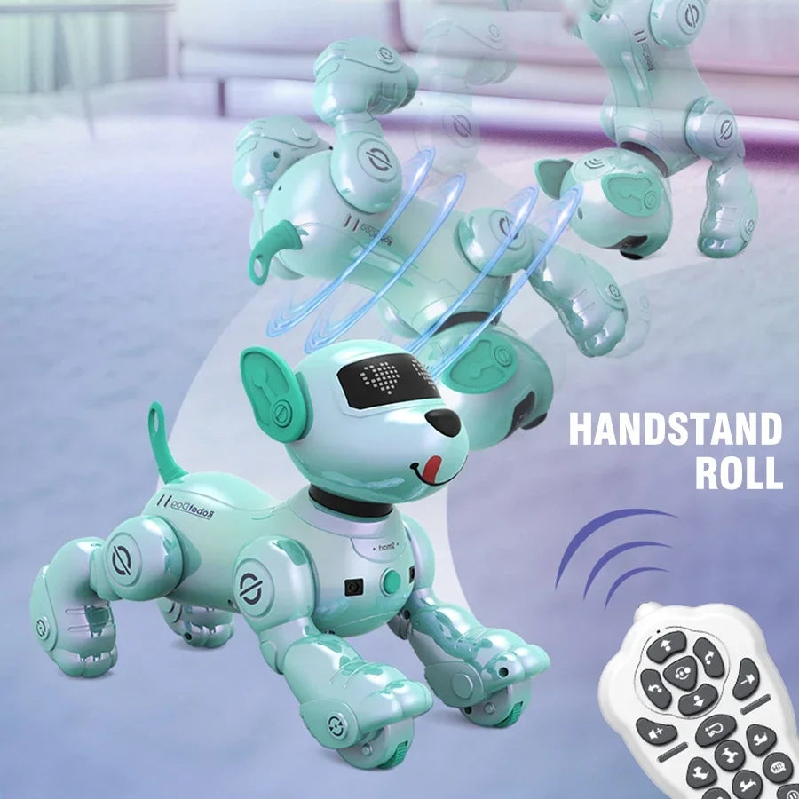 Smart Rc Robot painting Voice control stunt dog Remote Control Robot Toy Dog Programmable Interactive Dancing Toys for Boys Gift