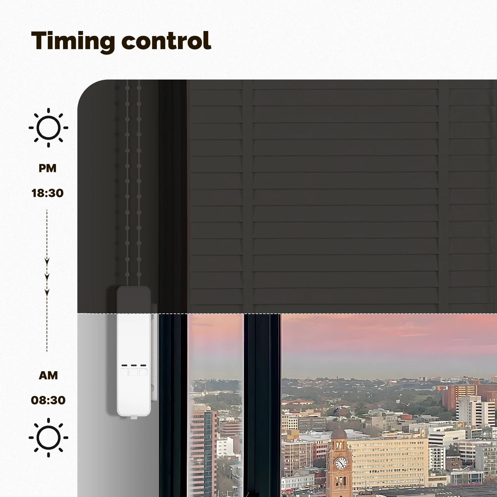 MOES Tuya Zigbee Electric Curtain Motor Chain Roller Blinds Smart Shade Drive Lithium battery  App Control with Alexa GoogleHome