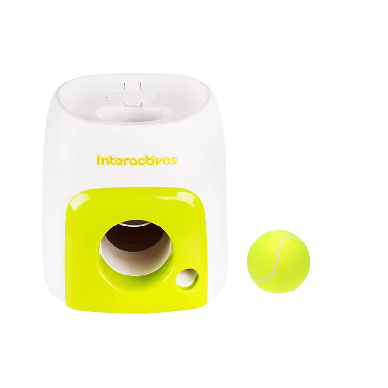 Dog Interactive Training Reward Machine Smart Pet Food Leakage Tennis Ball Feeder Toy Puzzle Interactive Training Pet Supplies