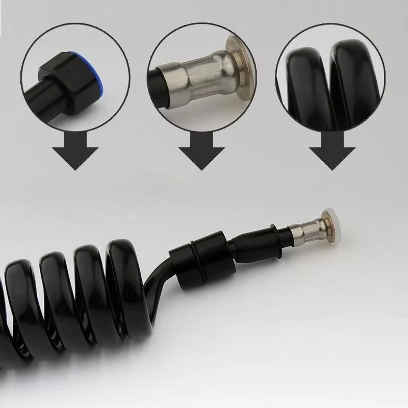 Premium Spring Shower Hoses (2/3/5M) - for Toilet & Bidet Sprayer, Soft Telephone Line Hoses (Anti-Kink, Long-Lasting)