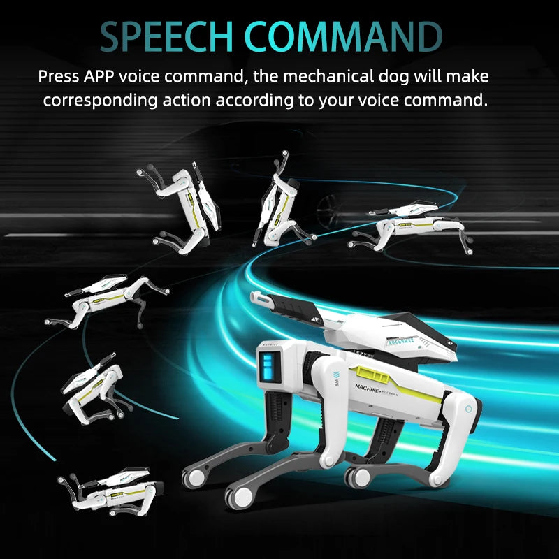 Teeggi Electric RC Intelligent Robot Dog with Clip Multifunction RC Mechanical Dog Educational Toy Bionic Smart Robot Toy Gift