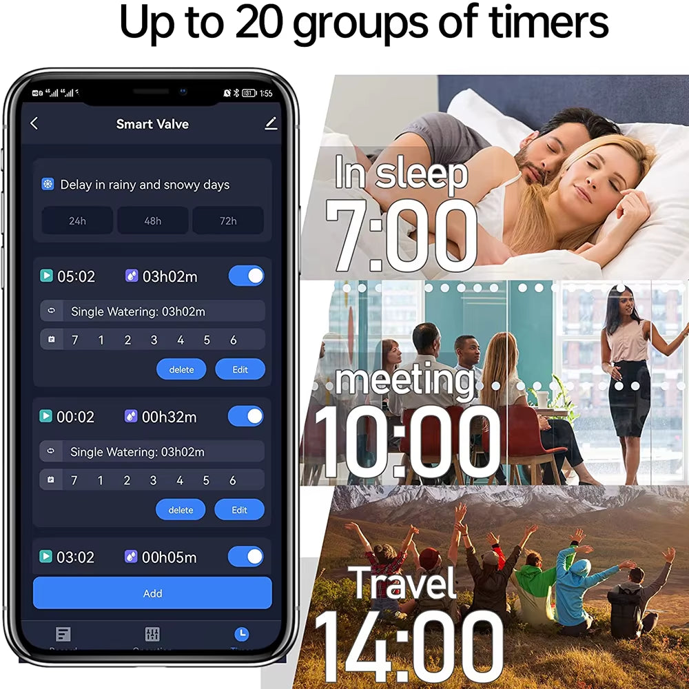 Alexa Google Tuya Zigbee Hose Faucet Watering Timer Controller Sprinkler Smart Garden Irrigation System Soil Moisture Detector