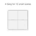 MOES 4 Gang Tuya ZigBee Wireless 12 Scene Switch Push Button Controller Battery Powered Automation Scenario for Tuya Devices