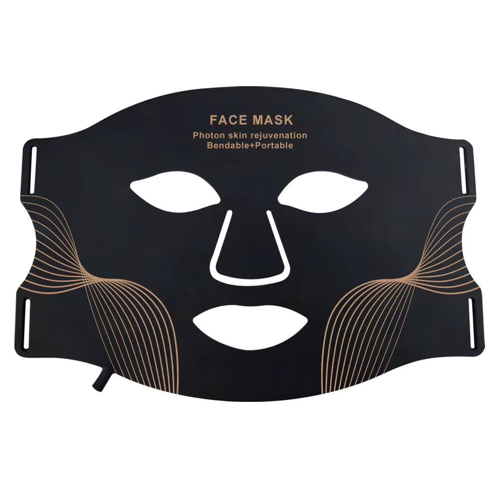 7 Color LED Face Mask with Neck Wireless Portable Red Light Therapy for Anti-Aging, Wrinkles, Skin Rejuvenation, Home Use