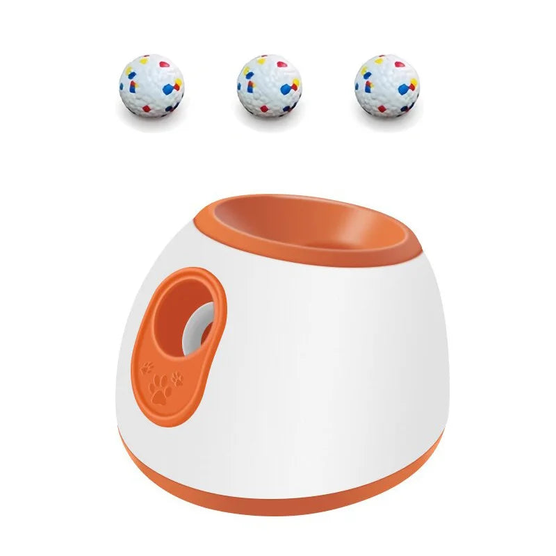 Smart pet ball thrower, three-speed adjustable distance automatic serve, dog toy launcher