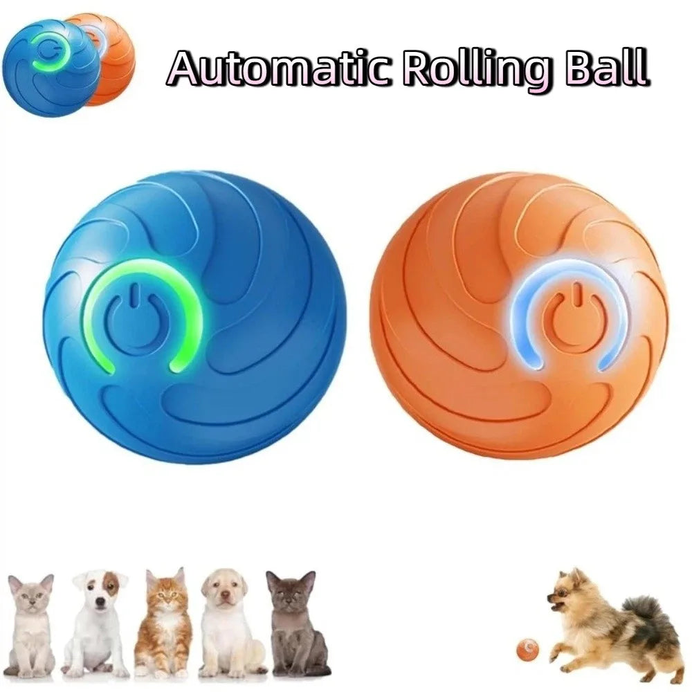USB Rechargeable Smart Dog Toy Ball Gravity Jump Chew Resistant Interactive Pet Toy Bite Resistant Bouncing Design Moving Ball