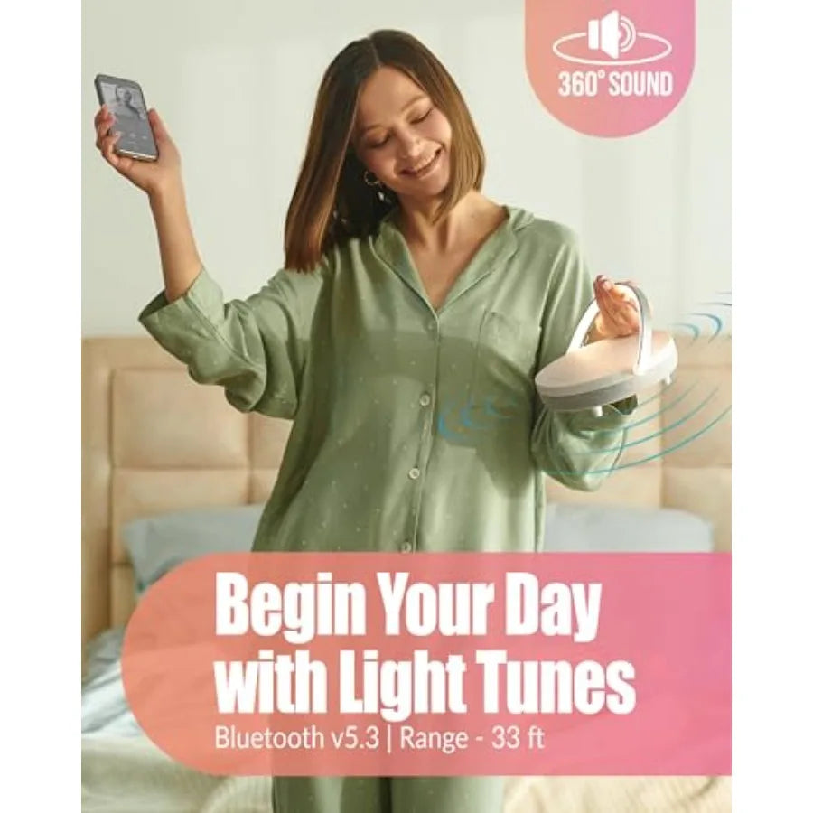 Bedside Lamp with Wireless Charger Birthday Gifts for Women 6 in 1 Touch Bedside Lamp Portable Bluetooth Speaker Gift for Her M