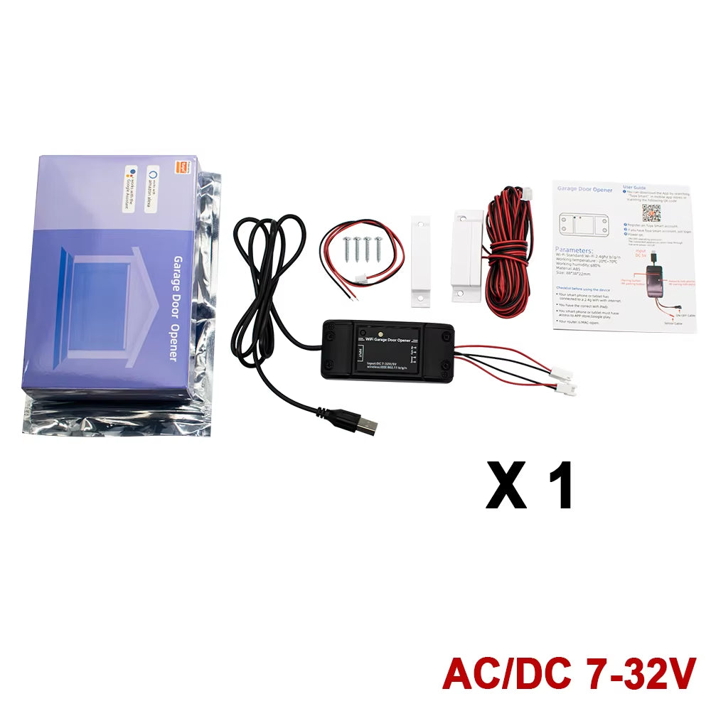 Wifi Switch Smart Opener APP Remote Controller for Garage Door Gate Supprot Alexa Echo Google Home Tuya Control + RF 433Mhz