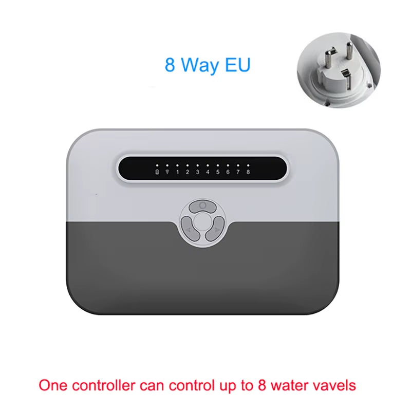 WIFI Smart Garden Irrigation Watering Timer Irrigation Water Solenoid Valve 4/6/8-Way Programmable Drip Garden Watering System