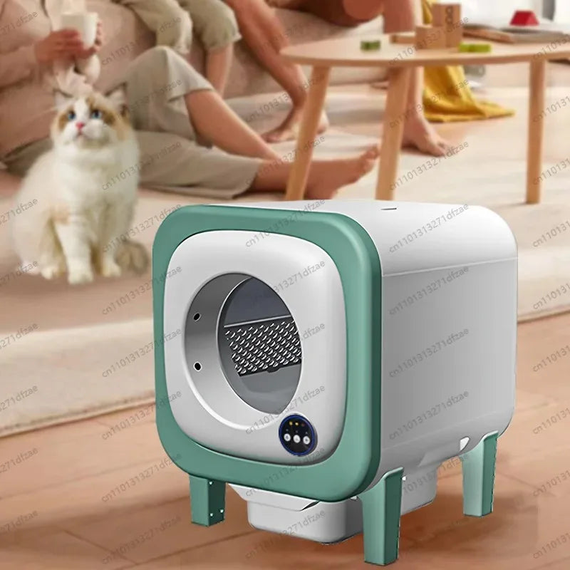 Fully Automatic Cleaning Electric Cat Litter Box With Camera, Large Pet Compartment, Semi Enclosed Smart Cat Toilet