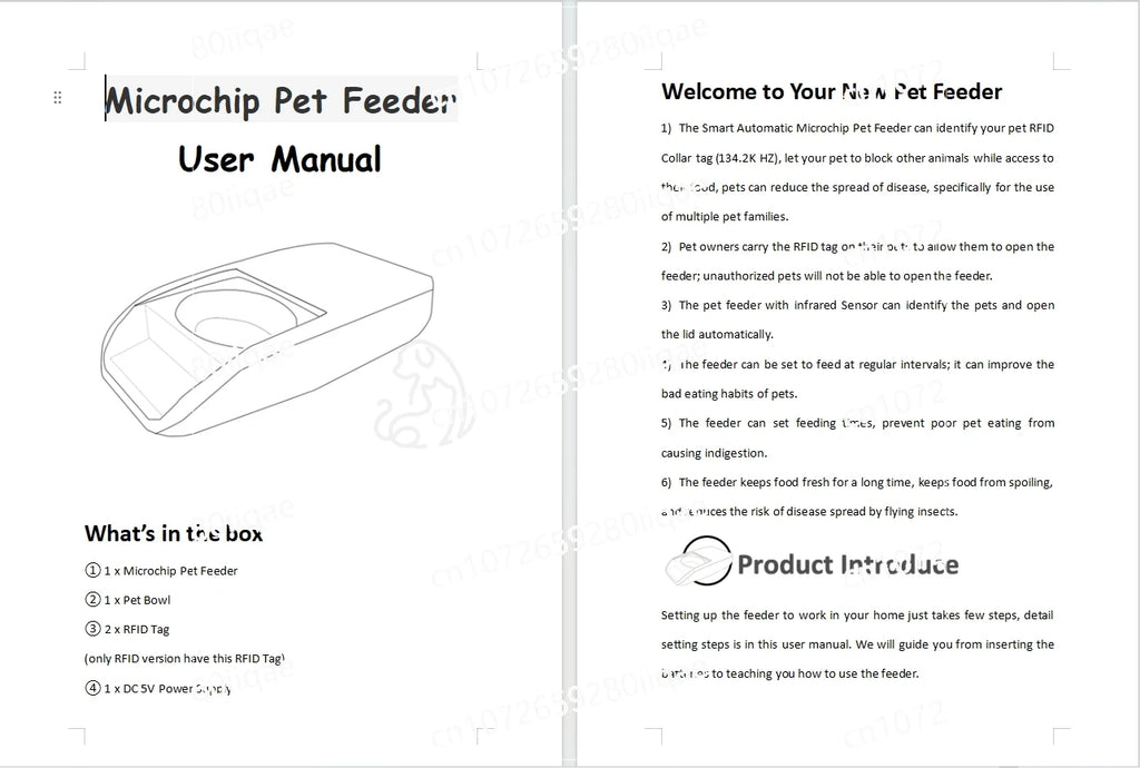 Smart Microchip Pet Feeder Bowl